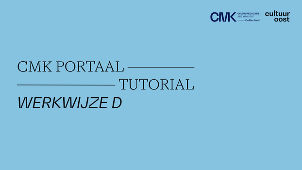 Instructievideo over werkwijze D (jaarlijkse verantwoording) binnen het CMK Portaal